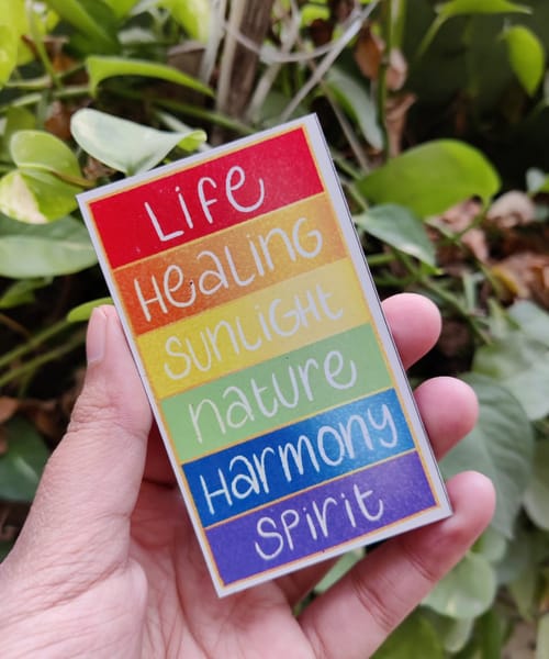 Life-Healing-Sunlight-Nature-Harmony-Spirit fridge magnet